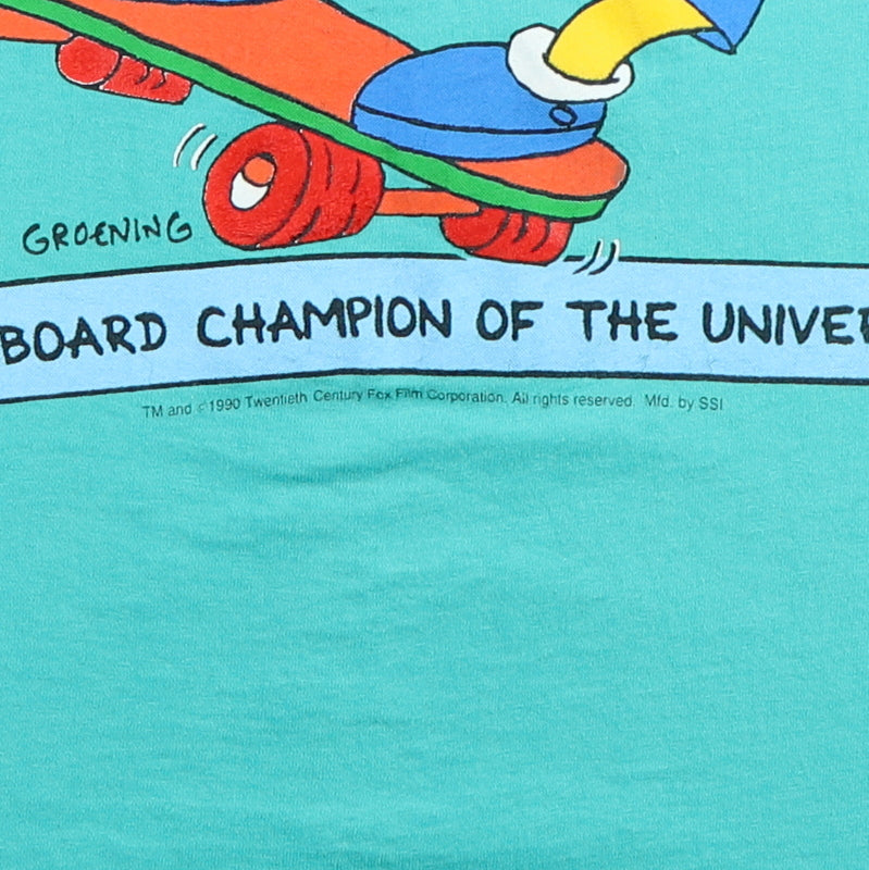1990 Bart Simpson Skateboard Champion Of The Universe Shirt