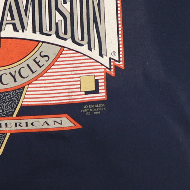 1991 Harley Davidson Motorcycles 3D Emblem Shirt