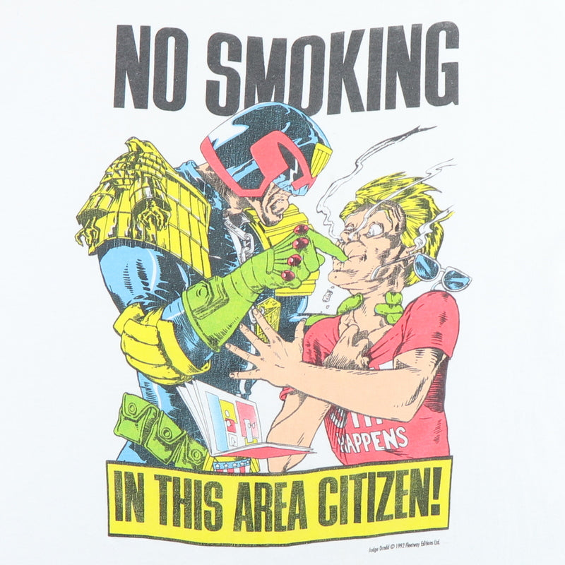 1992 Judge Dredd No Smoking In This Area Citizen Shirt