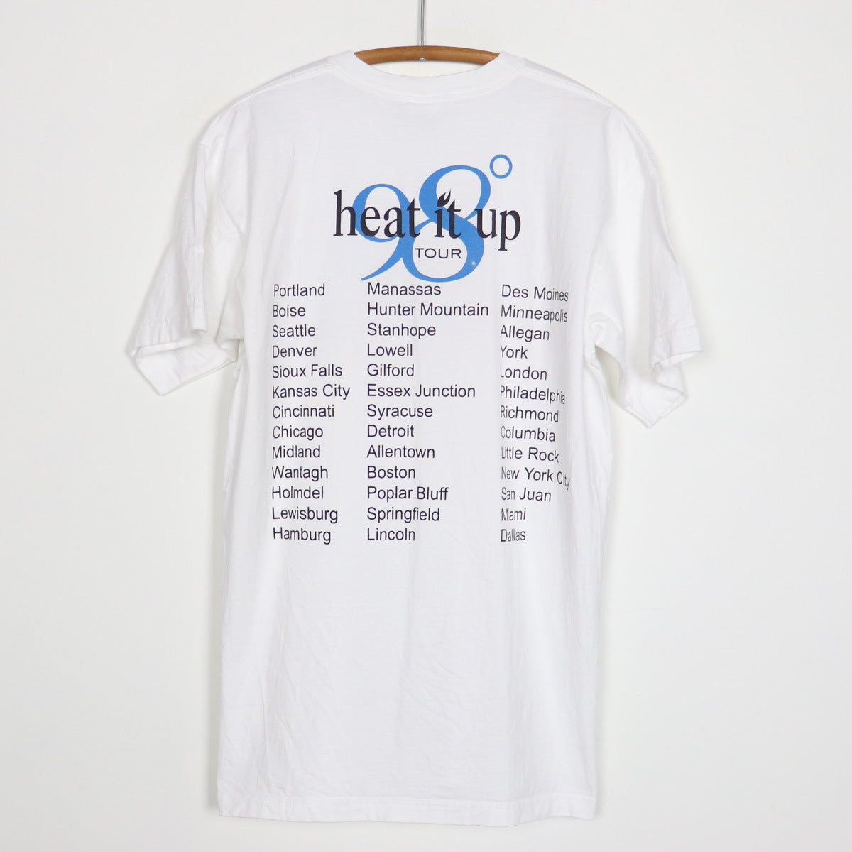 1998 98 Degrees Heat It Up Tour Shirt