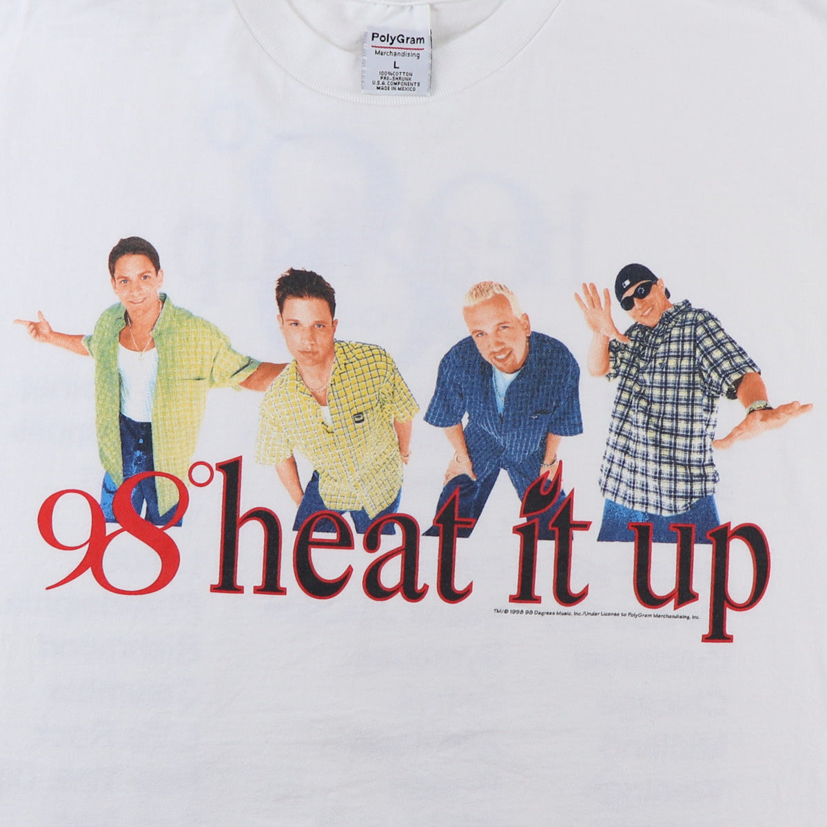1998 98 Degrees Heat It Up Tour Shirt
