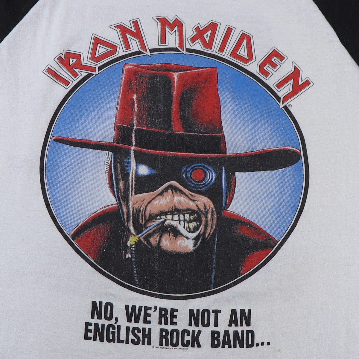 1987 Iron Maiden California Tour Jersey Shirt