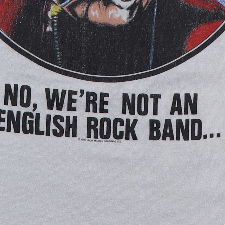 1987 Iron Maiden California Tour Jersey Shirt