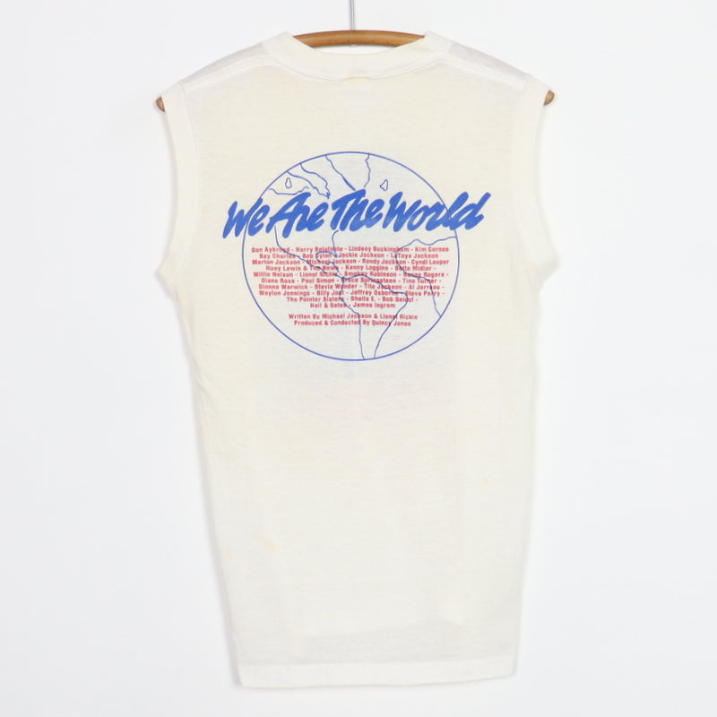 1985 Michael Jackson We Are The World USA For Africa Sleeveless Shirt