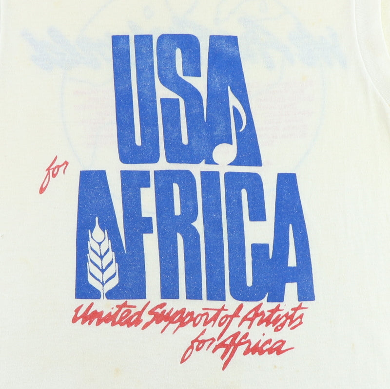 1985 Michael Jackson We Are The World USA For Africa Sleeveless Shirt