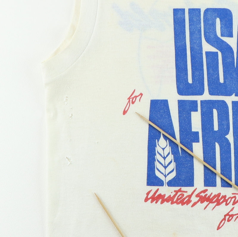 1985 Michael Jackson We Are The World USA For Africa Sleeveless Shirt