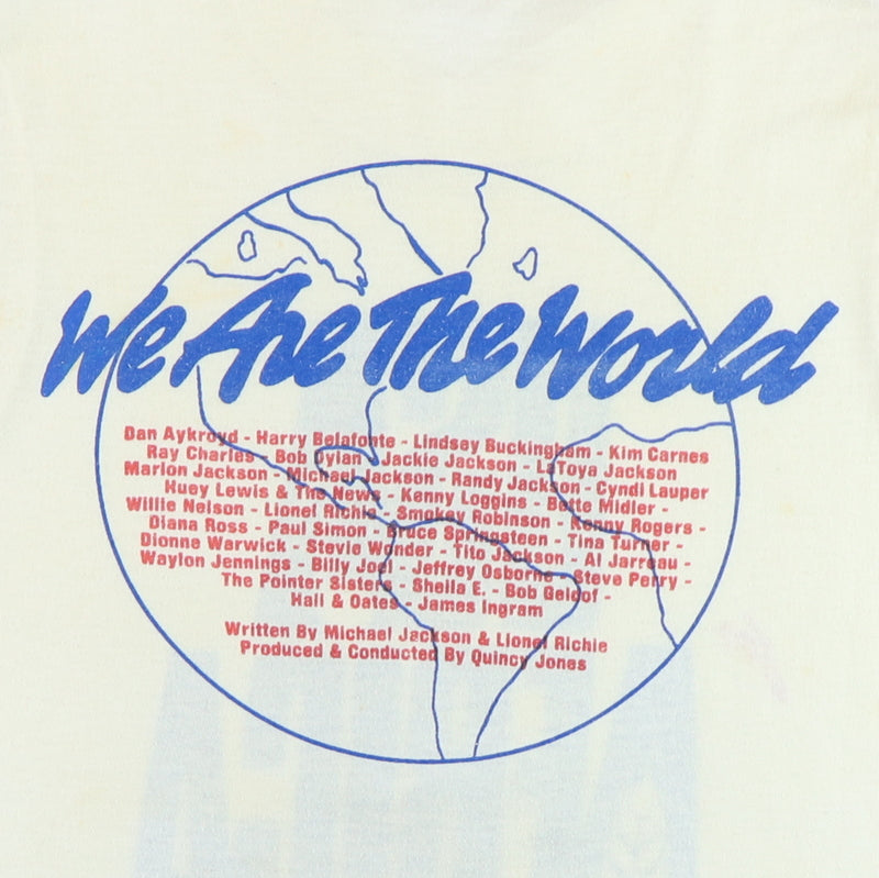 1985 Michael Jackson We Are The World USA For Africa Sleeveless Shirt