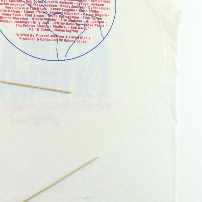 1985 Michael Jackson We Are The World USA For Africa Sleeveless Shirt