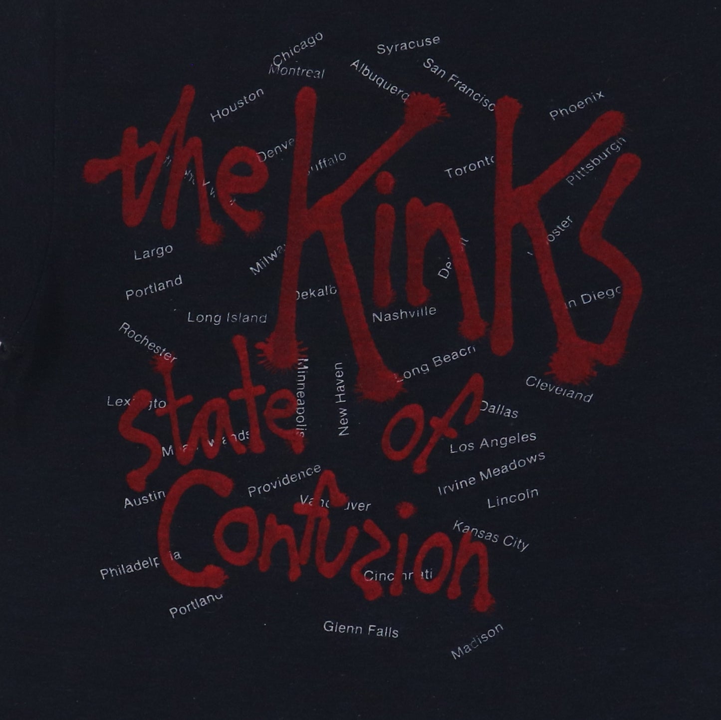 1983 The Kinks State Of Confusion Tour Shirt
