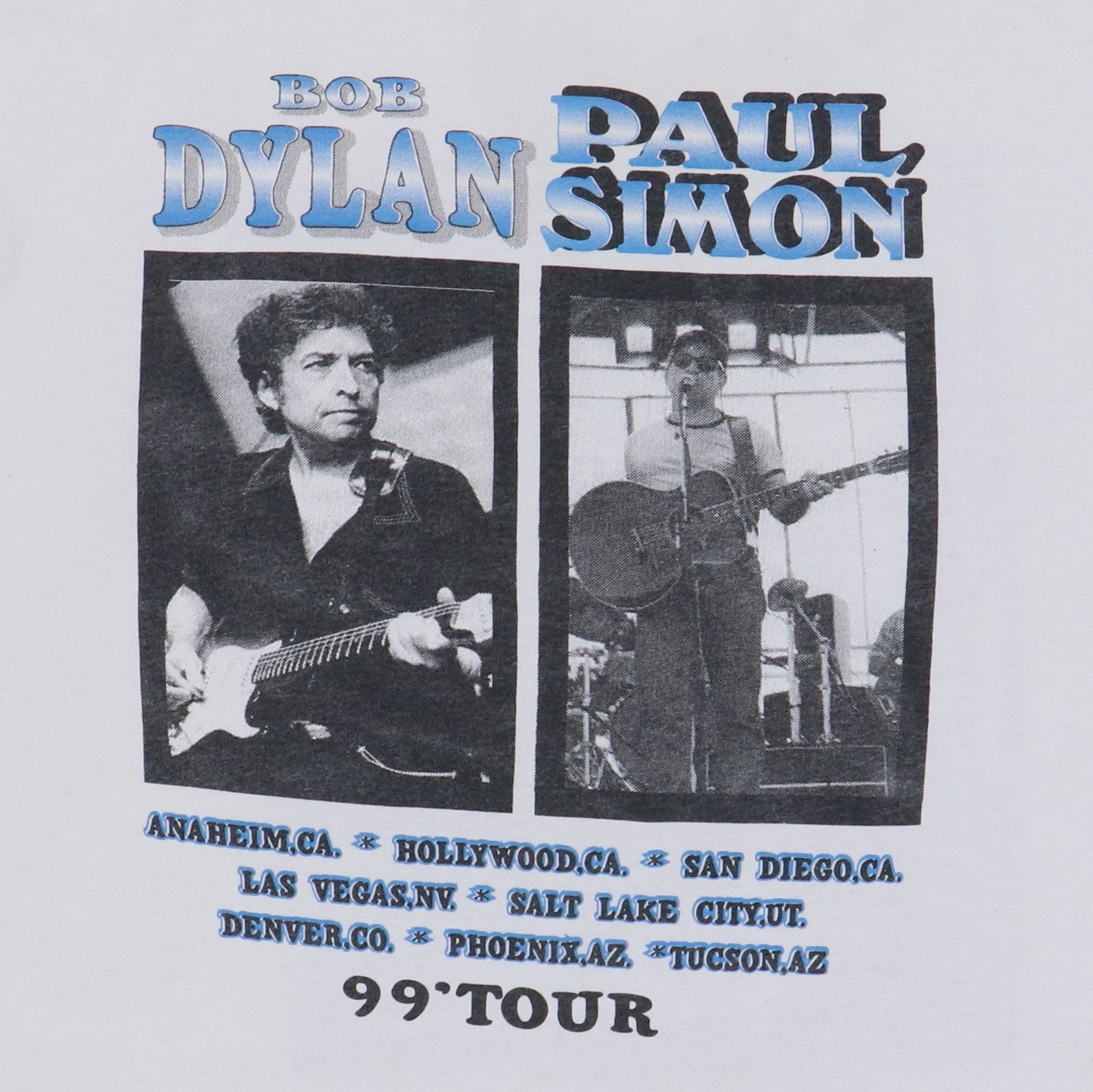 1999 Bob Dylan Paul Simon Tour Shirt