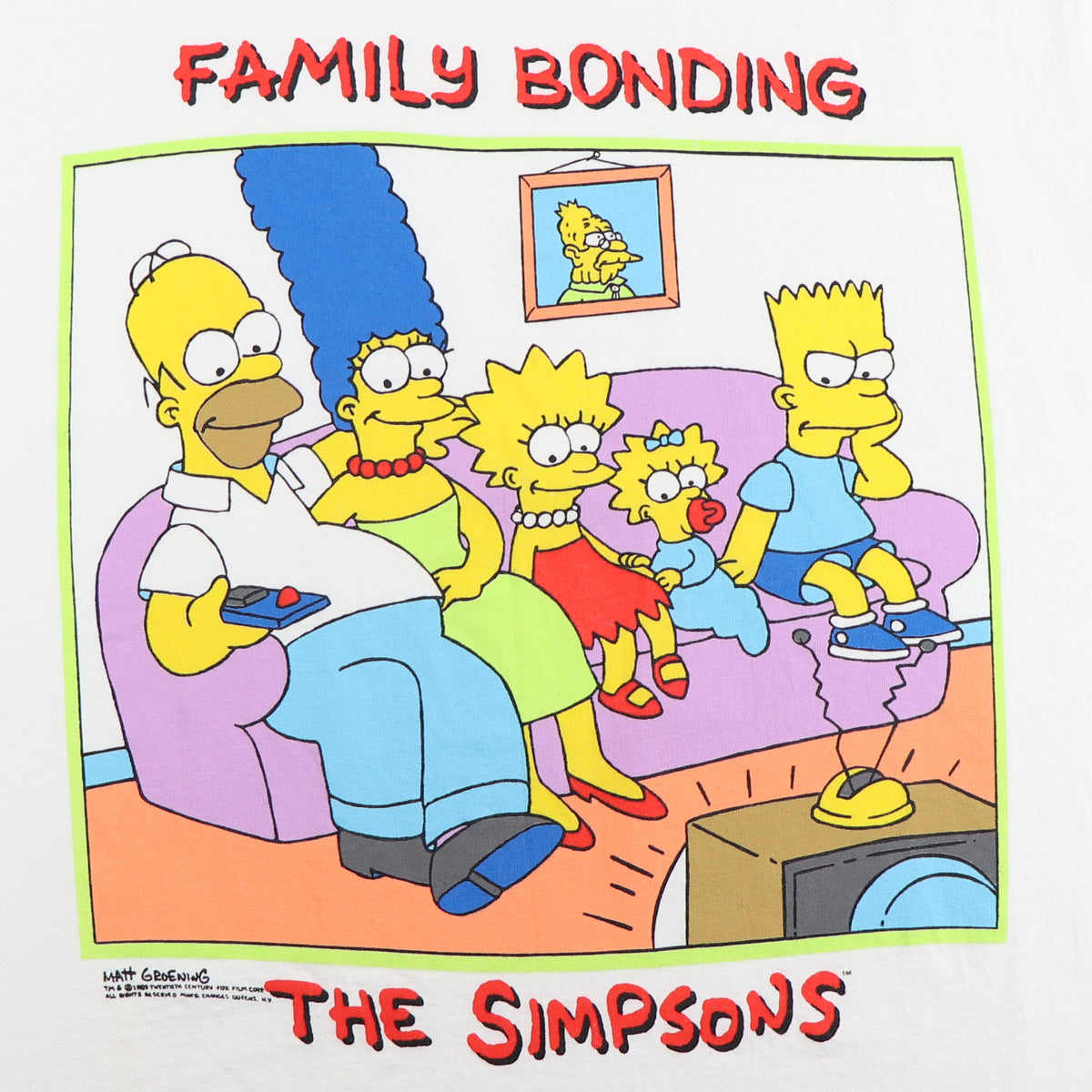 1989 The Simpsons Family Bonding Shirt
