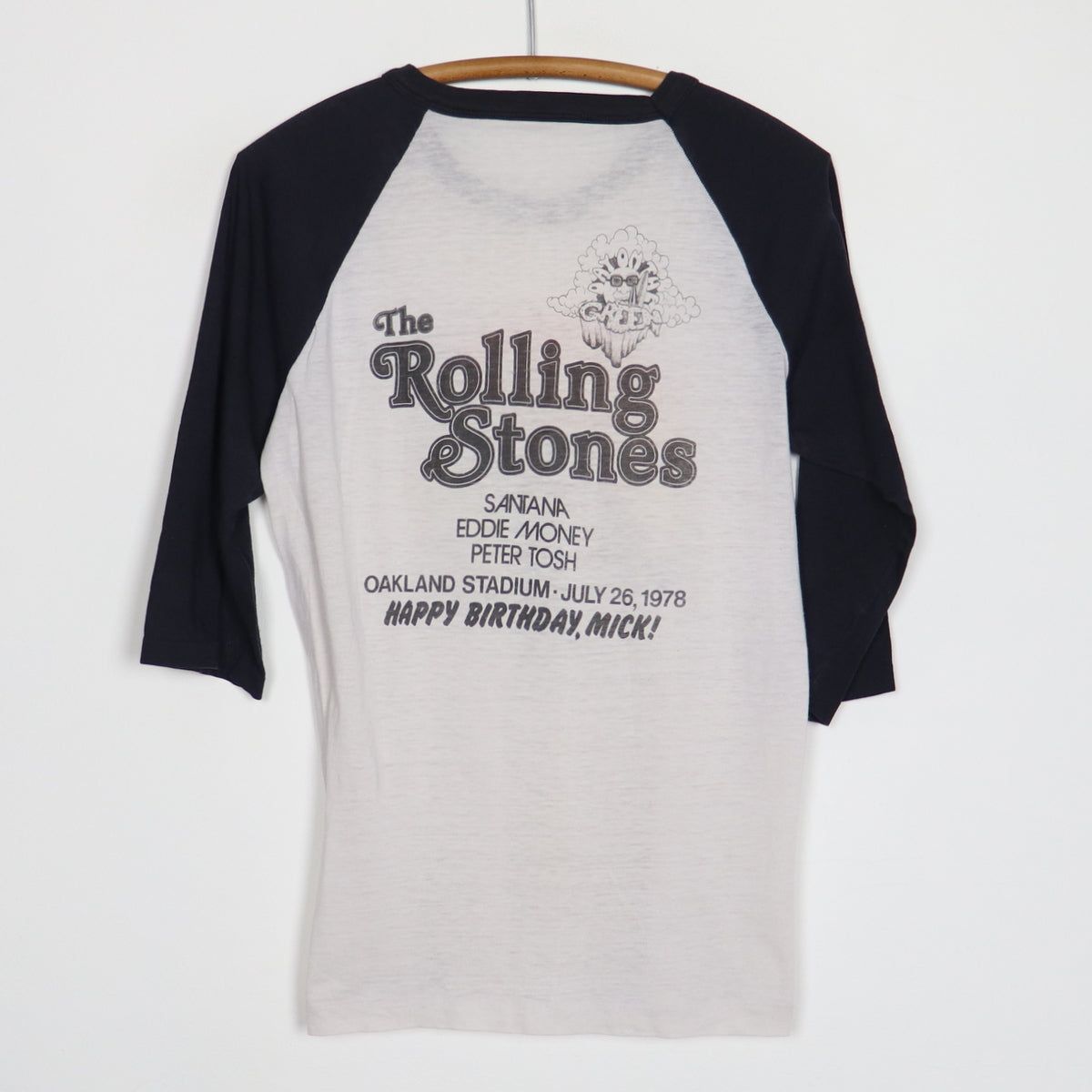 1978 Rolling Stones Happy Birthday Mic Day On The Green Jersey Shirt