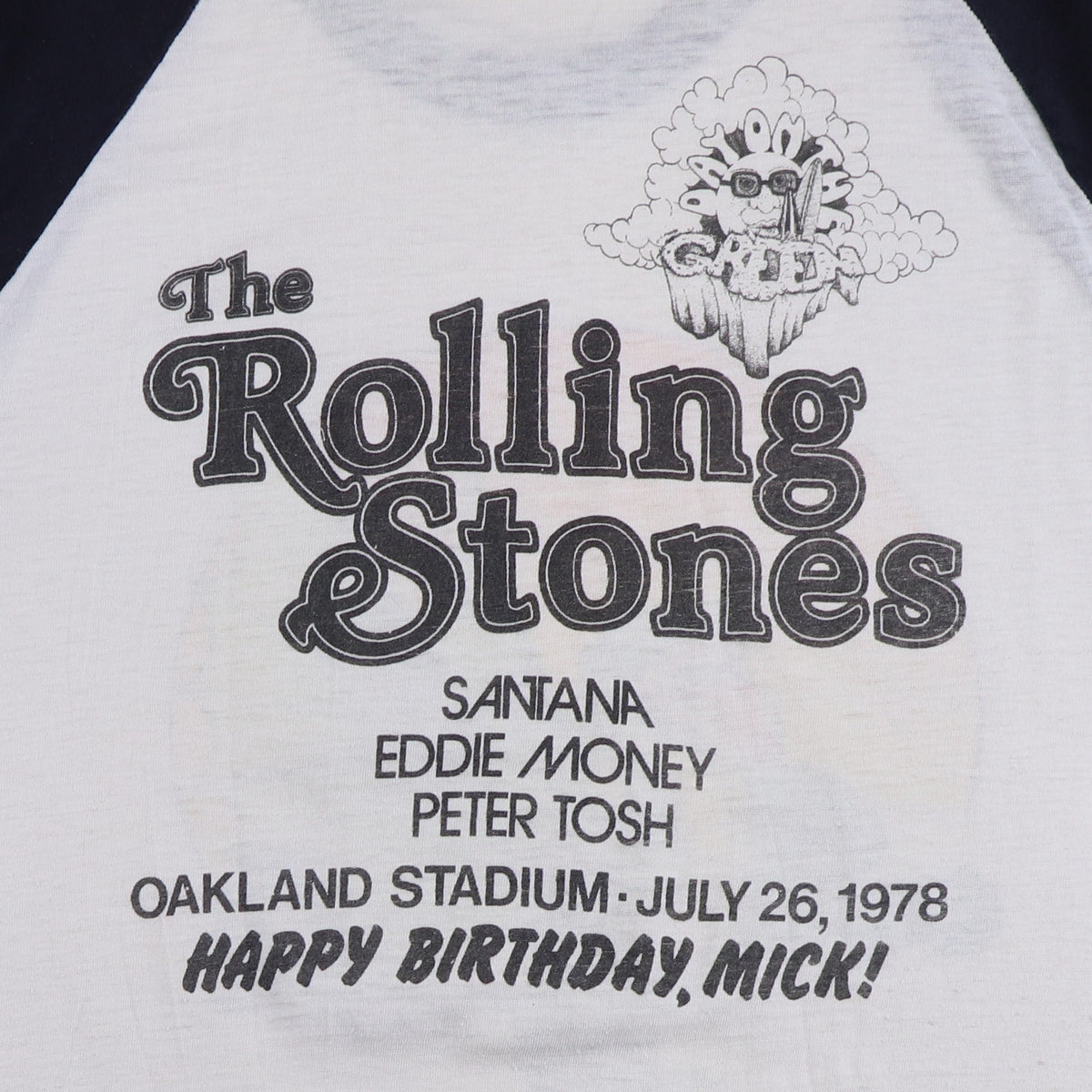 1978 Rolling Stones Happy Birthday Mic Day On The Green Jersey Shirt