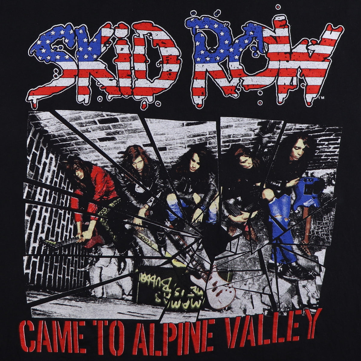 1990 Skid Row Kicked Some Ass And Split Concert Shirt