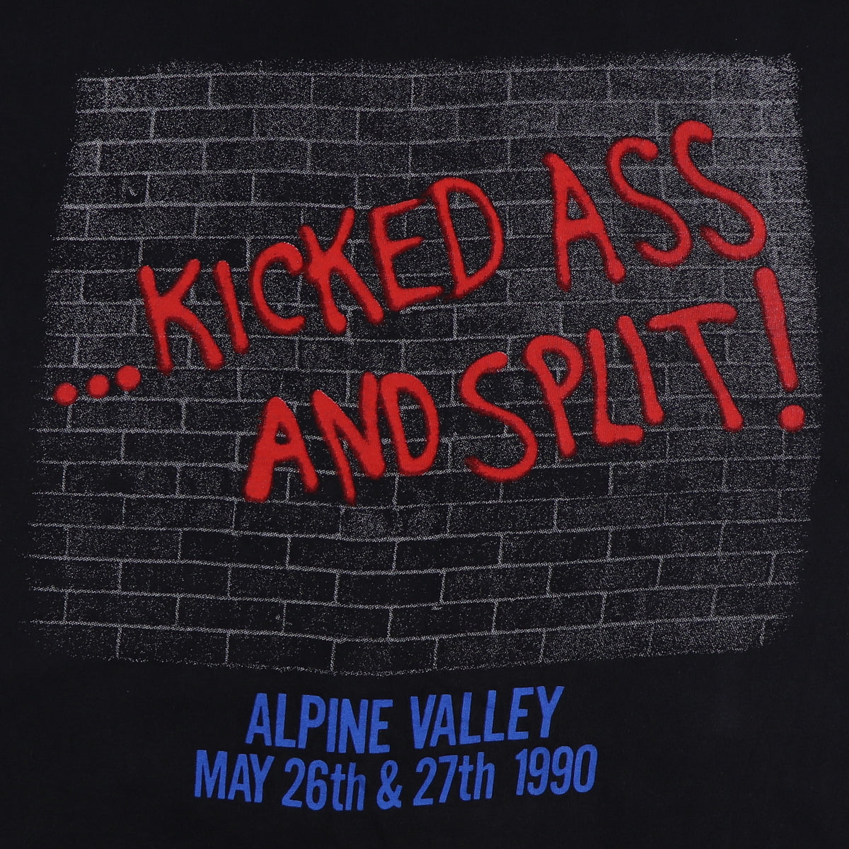 1990 Skid Row Kicked Some Ass And Split Concert Shirt