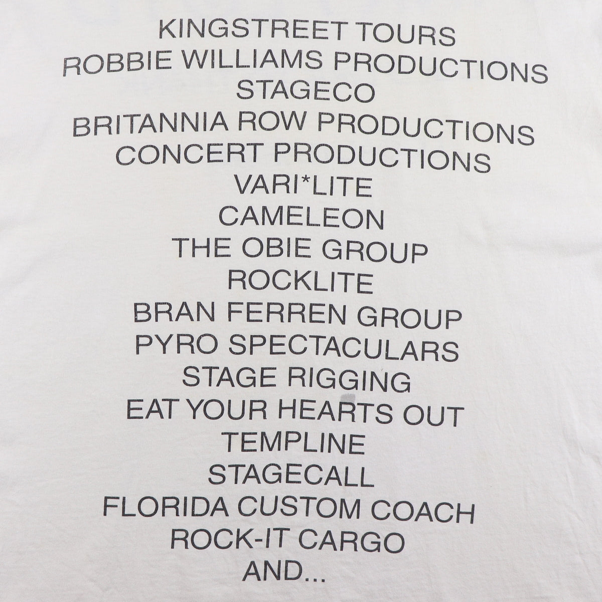 1994 Pink Floyd Division Bell Crew Tour Shirt