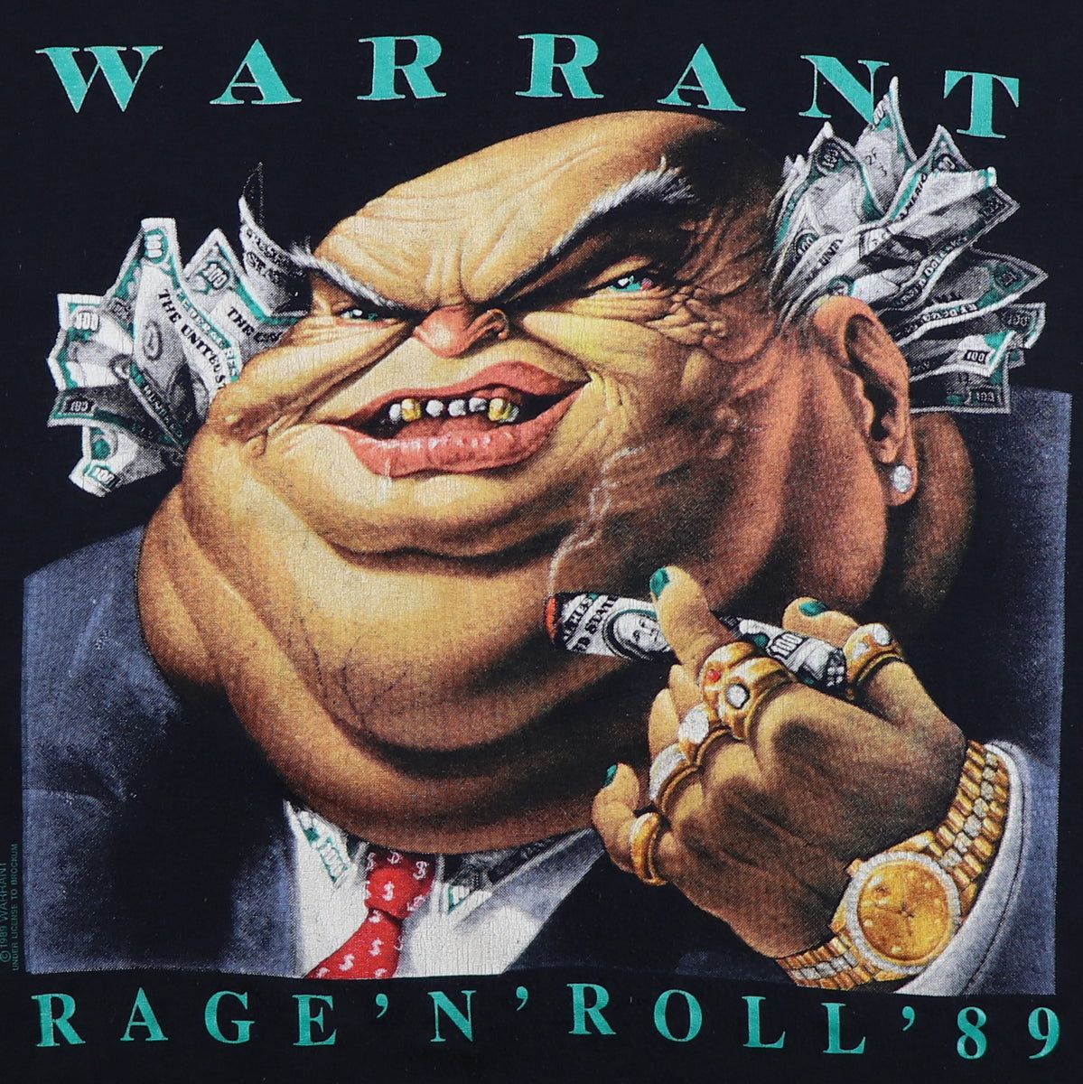 1989 Warrant Rage N Roll Rock Fest Concert Shirt