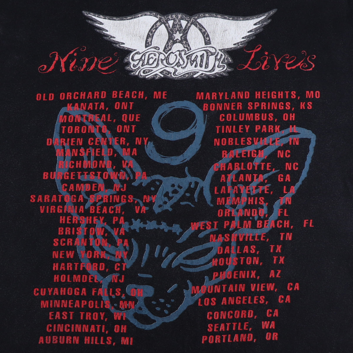 1997 Aerosmith Nine Lives Tour Shirt