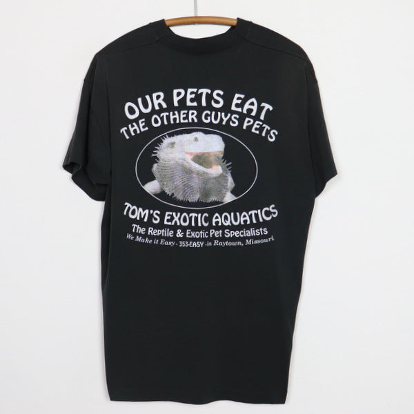 1990s Tom's Aquatics Our Pets Eat The Other Guys Pets Shirt