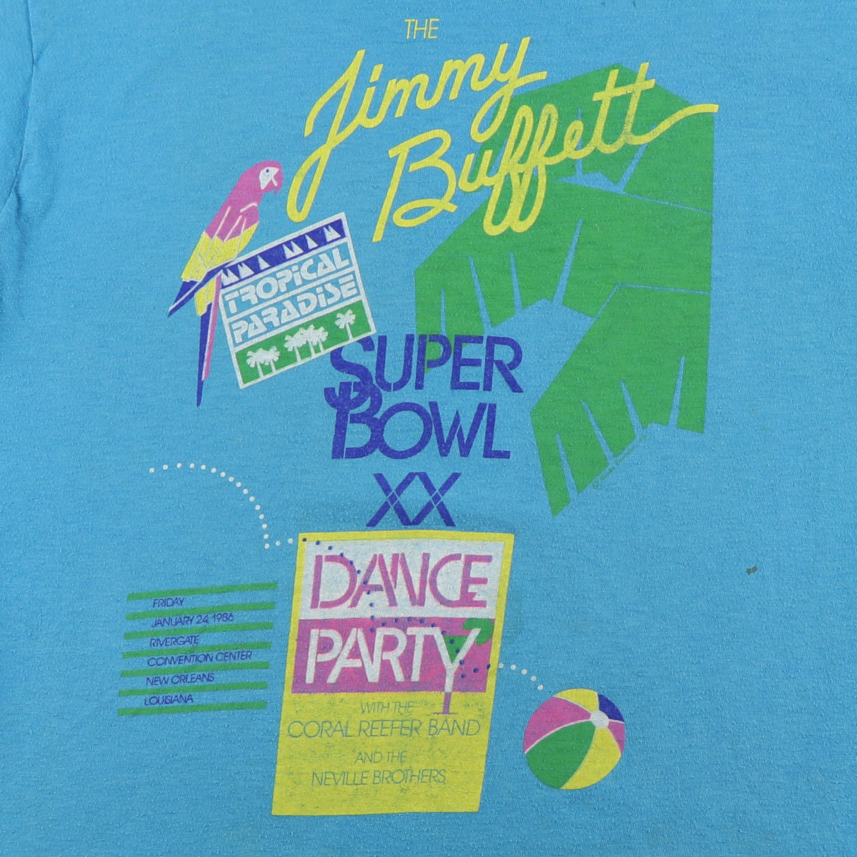 1986 Jimmy Buffett Super Bowl Dance Party Shirt