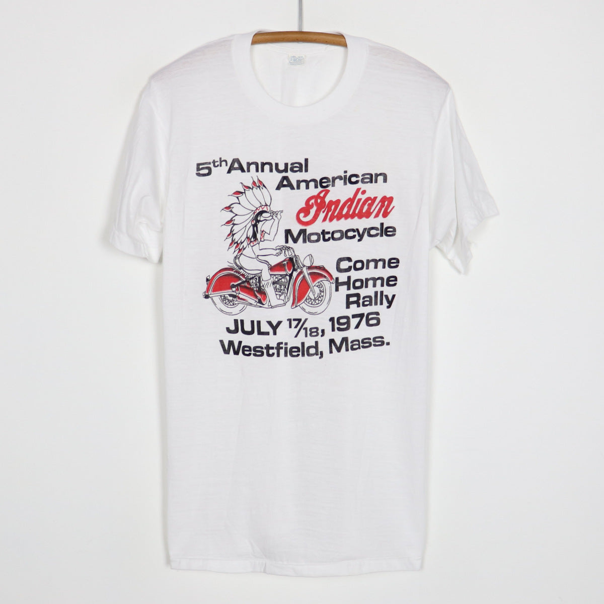 1976 Indian Motorcycles 5th Annual Come Home Rally Shirt