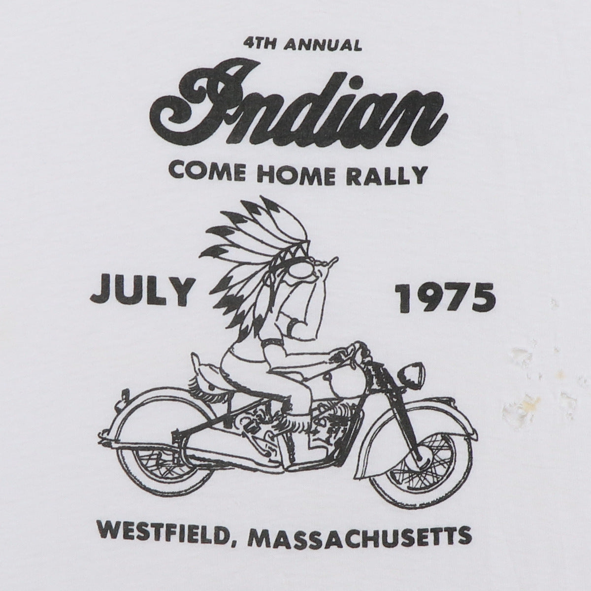 1975 Indian Motorcycles 4th Annual Come Home Rally Shirt