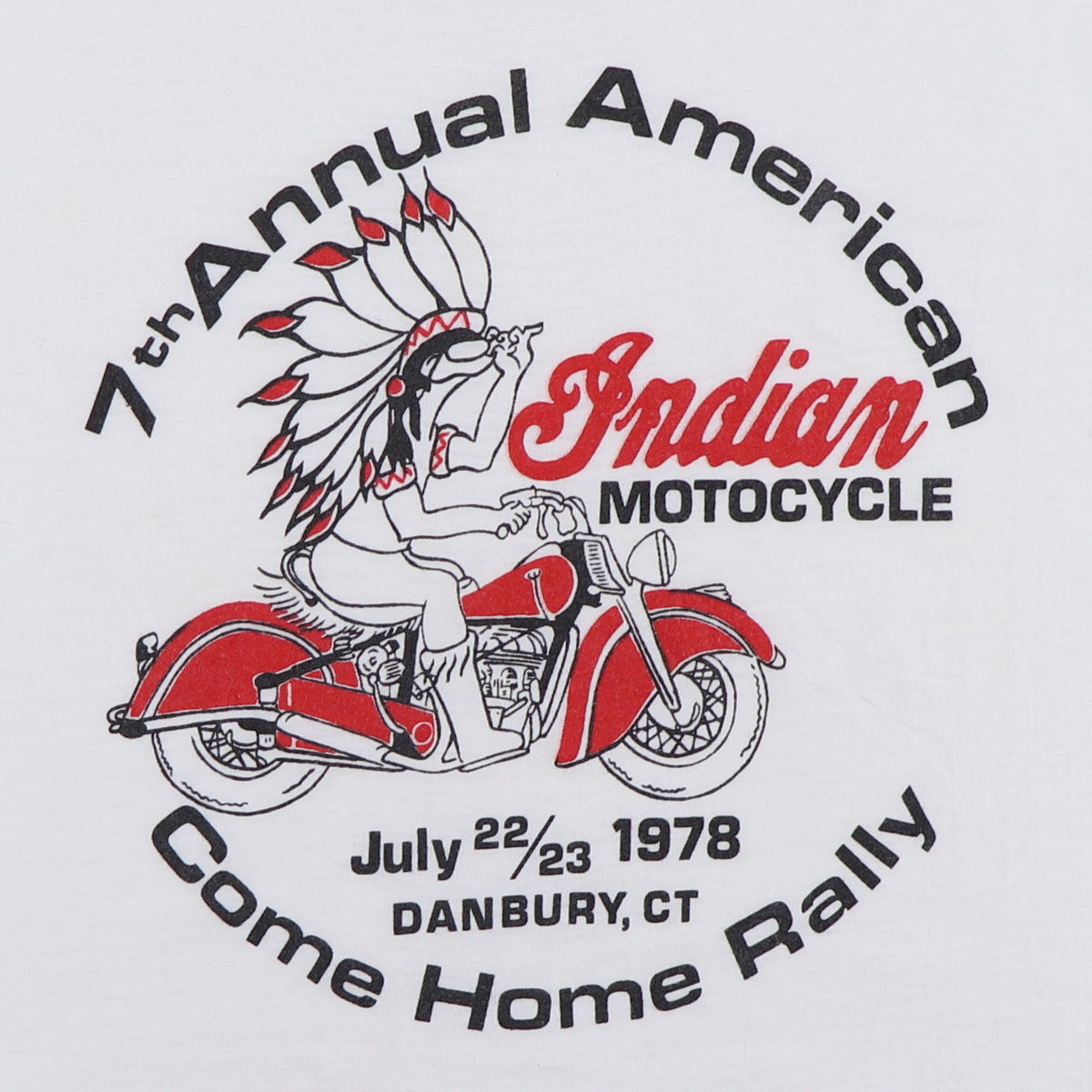 1978 Indian Motorcycles 7th Annual Come Home Rally Shirt