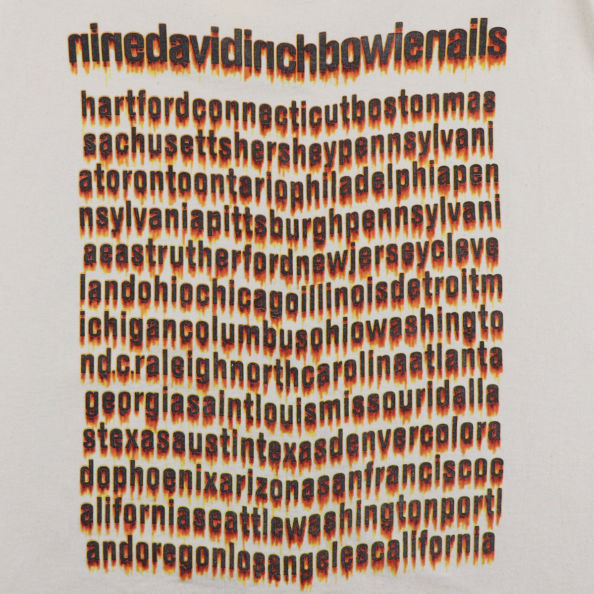 1995 David Bowie Nine Inch Nails Tour Shirt