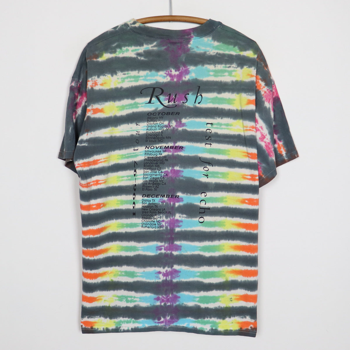 1996 Rush Test For Echo Tie Dye Tour Shirt