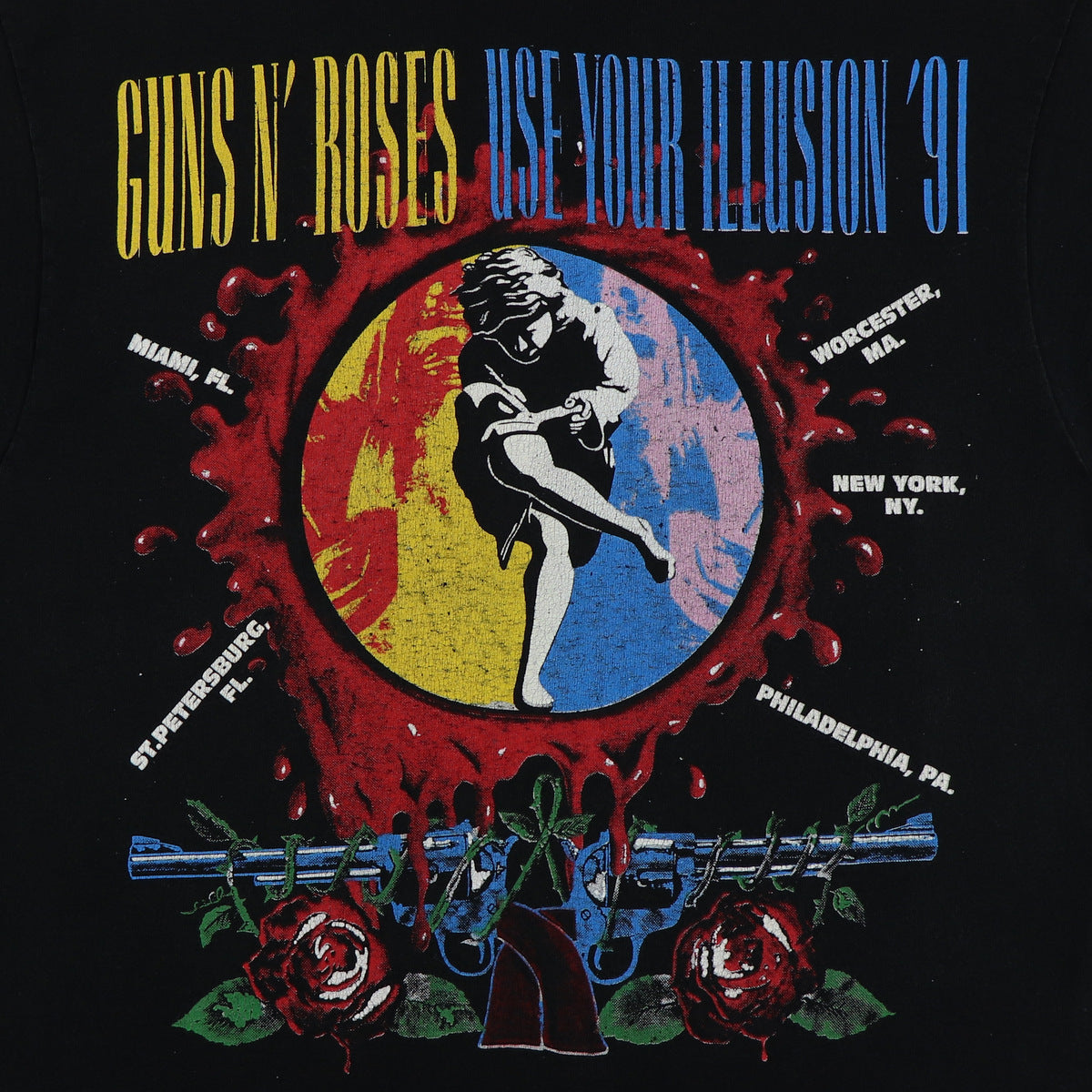 1991 Guns N Roses Use Your Illusion Tour Shirt