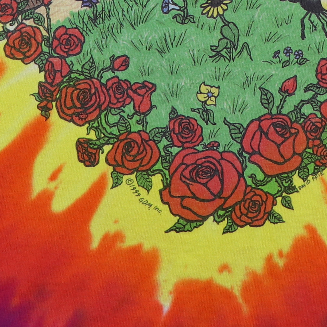 1994 Grateful Dead Summer Tour Liquid Blue Tie Dye Shirt