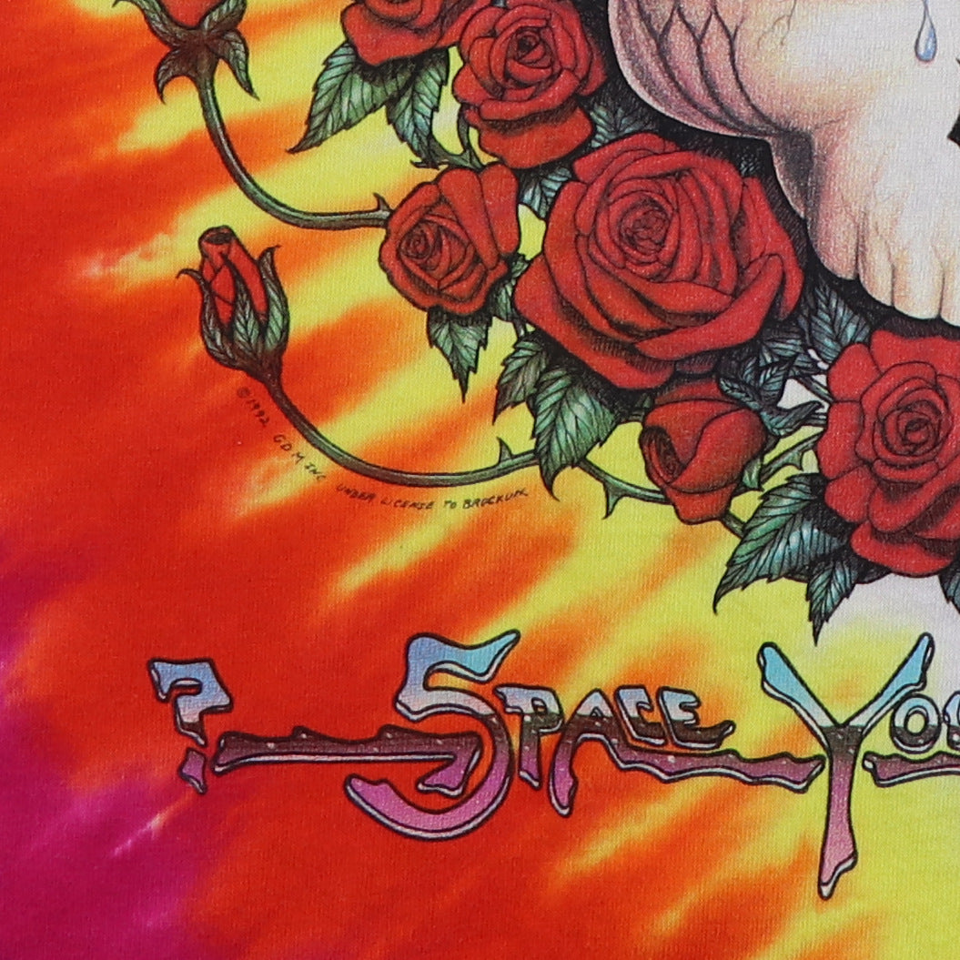 1992 Grateful Dead Space Your Face Liquid Blue Tie Dye Shirt