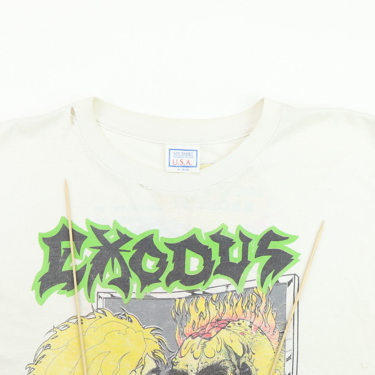 1989 Exodus Spitting Image Of A Man In Hell Tour Shirt