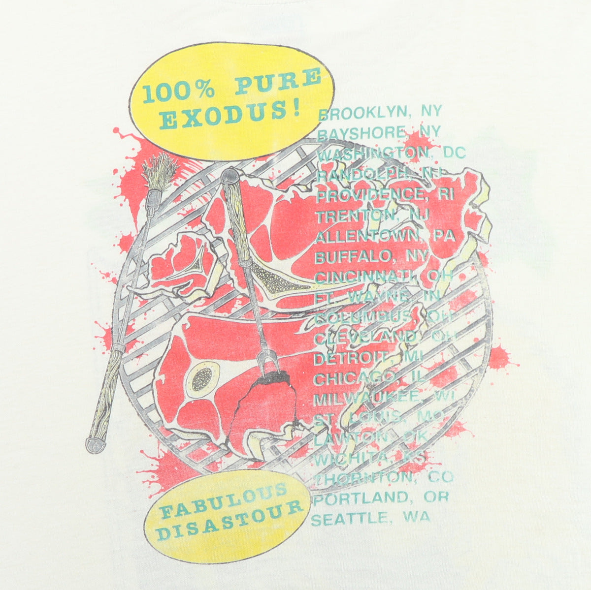 1989 Exodus Spitting Image Of A Man In Hell Tour Shirt