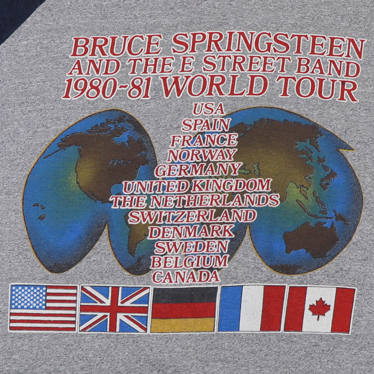 1980 Bruce Springsteen World Tour Jersey Shirt