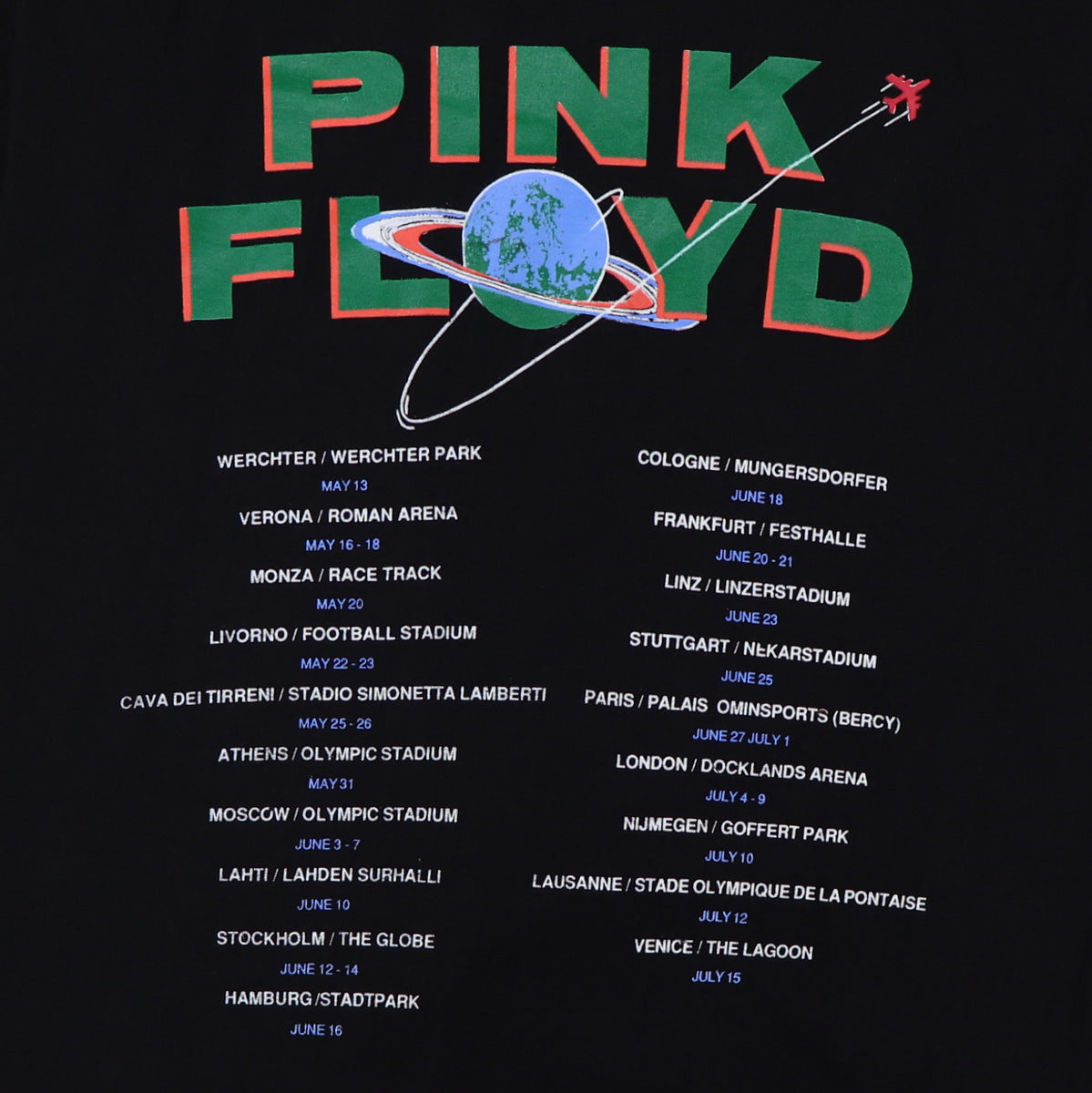 1989 Pink Floyd Tour Shirt