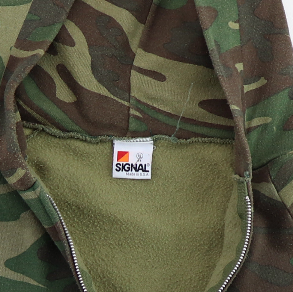 1980s Camouflage Hooded Sweatshirt