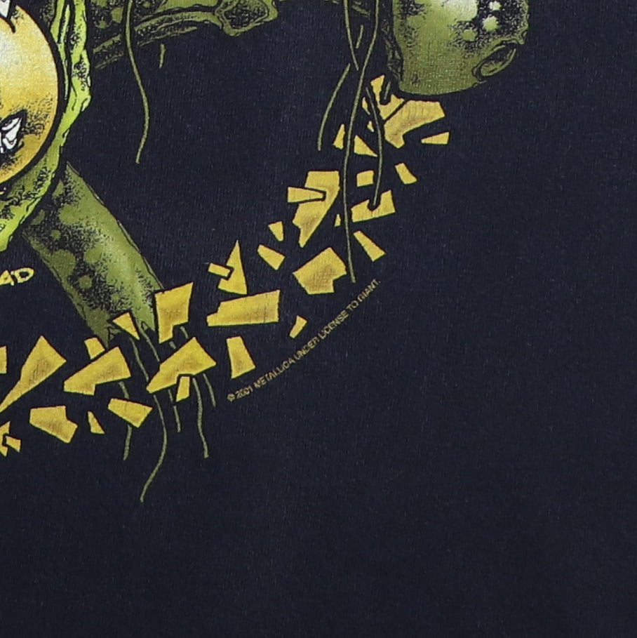 2001 Metallica No Leaf Clover Pushead Shirt