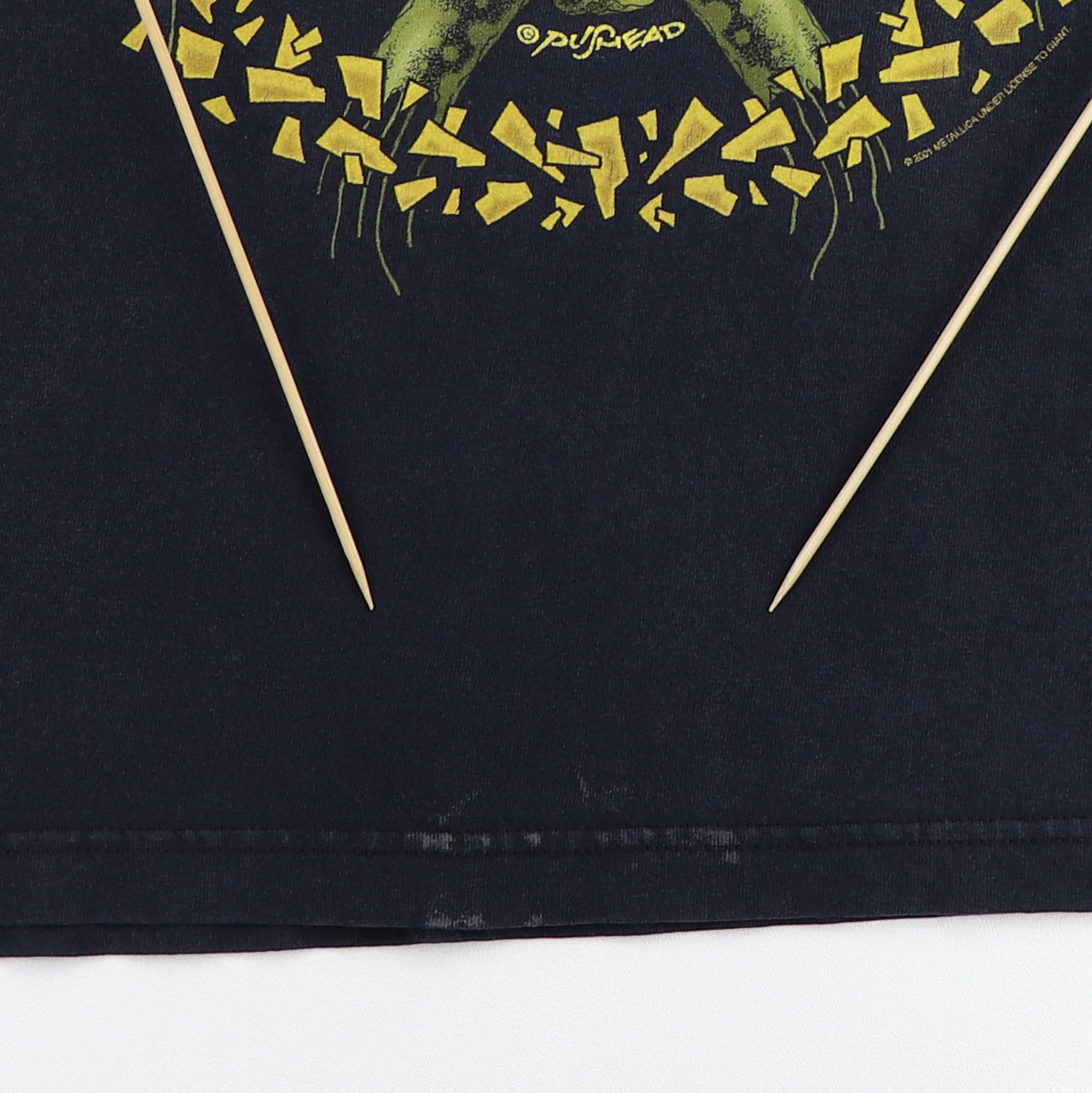 2001 Metallica No Leaf Clover Pushead Shirt