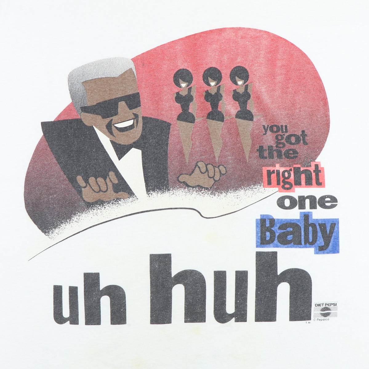 1990s Ray Charles Pepsi You Got The Right One Baby Shirt