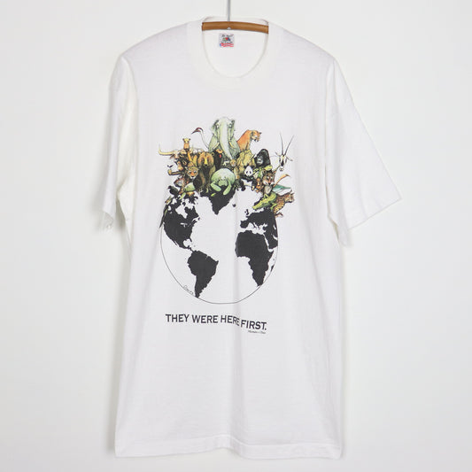 1992 They Were Here First Animal Rights Shirt