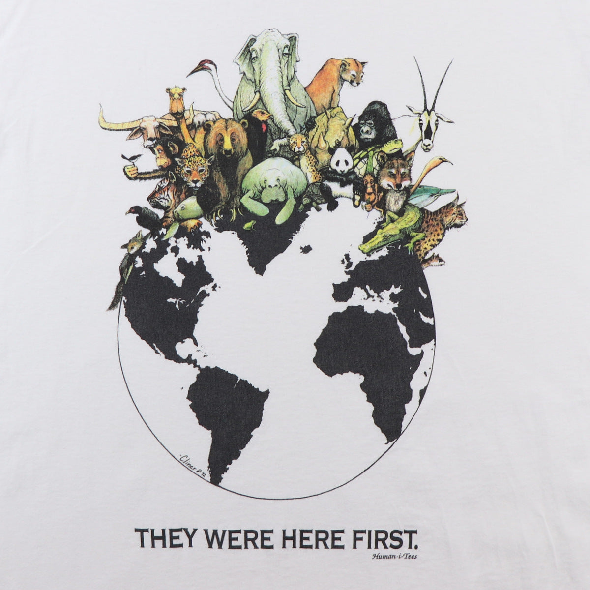 1992 They Were Here First Animal Rights Shirt