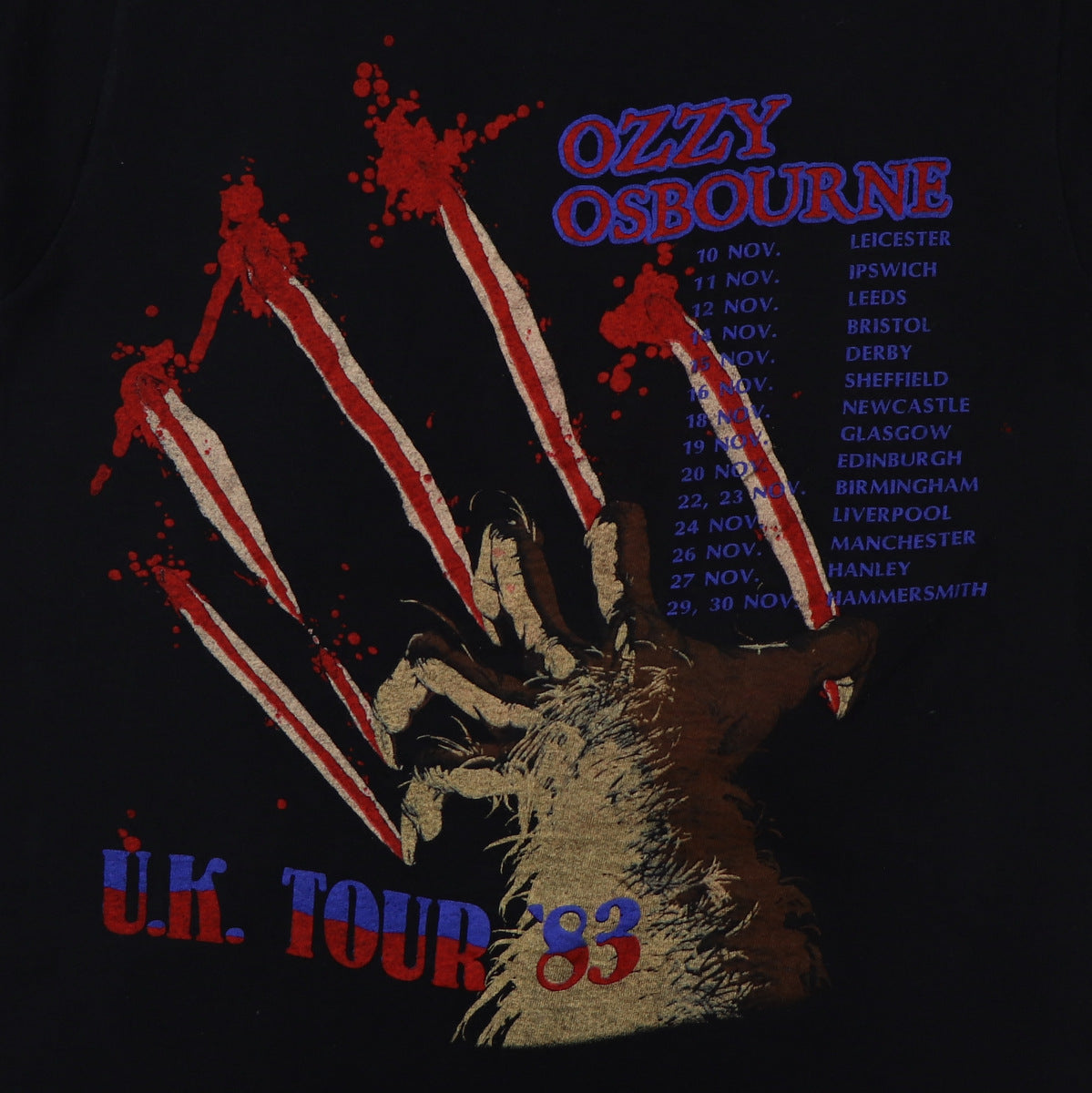 1983 Ozzy Osbourne Bark At The Moon UK Tour Shirt