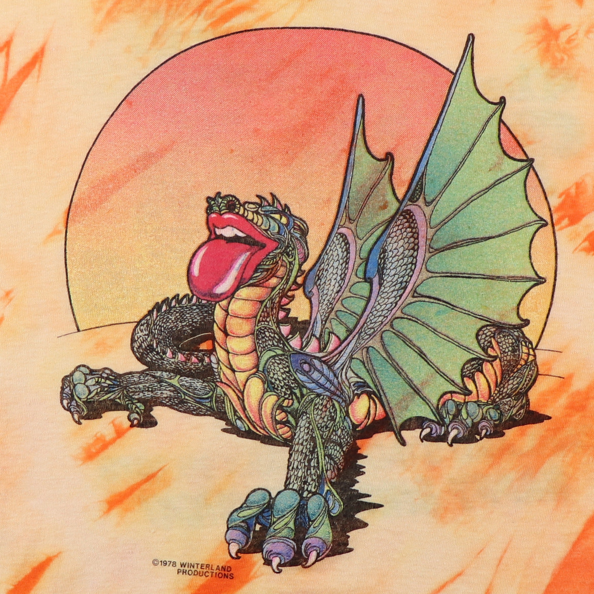 1978 Rolling Stones Happy Birthday Mick Concert Tie Dye Shirt