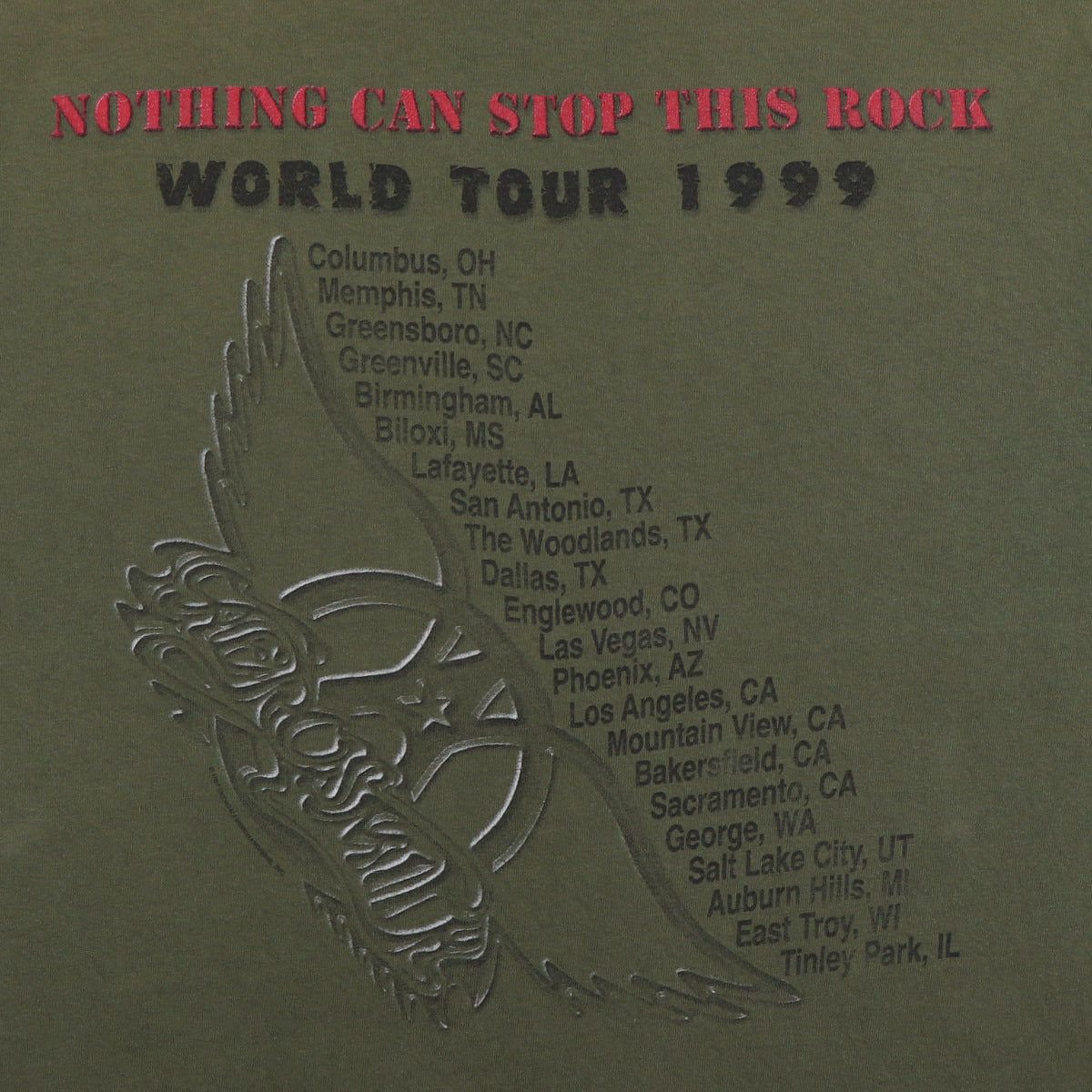 1999 Aerosmith Nothing Can Stop This Rock Tour Shirt