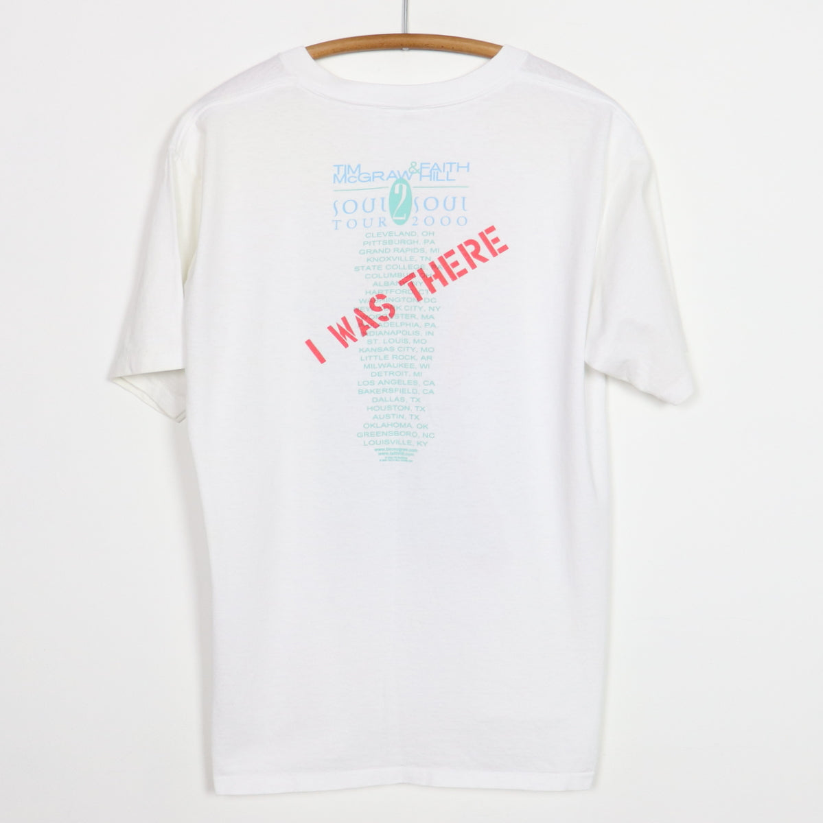 2000 Tim McGraw & Faith Hill Soul 2 Soul Tour Shirt