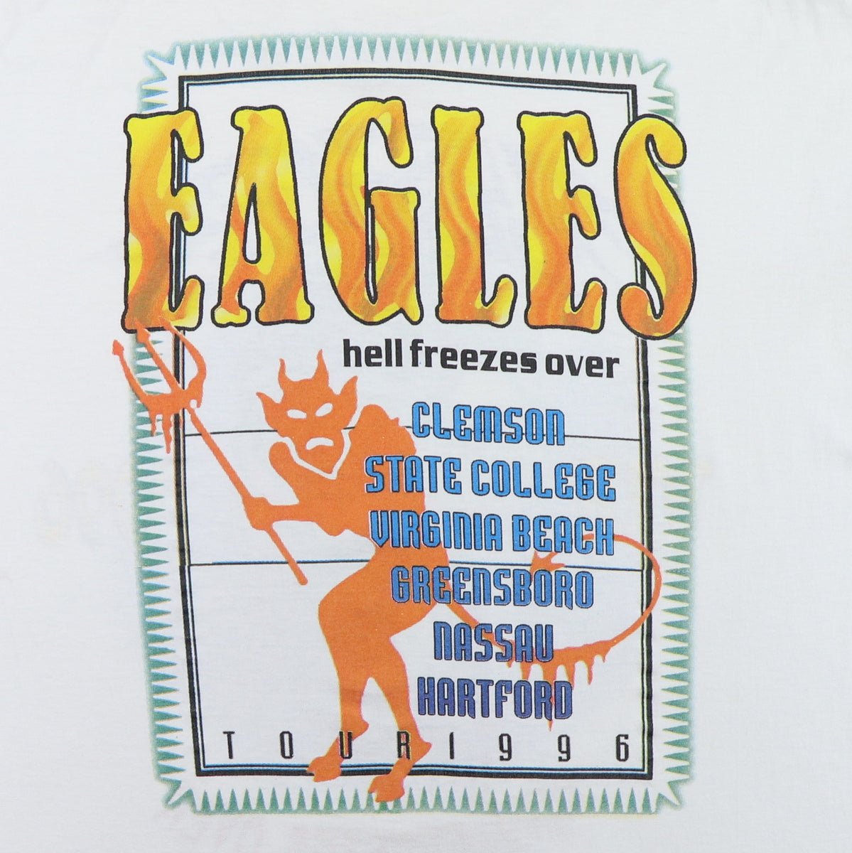 1996 Eagles Hell Freezes Over Tour Shirt