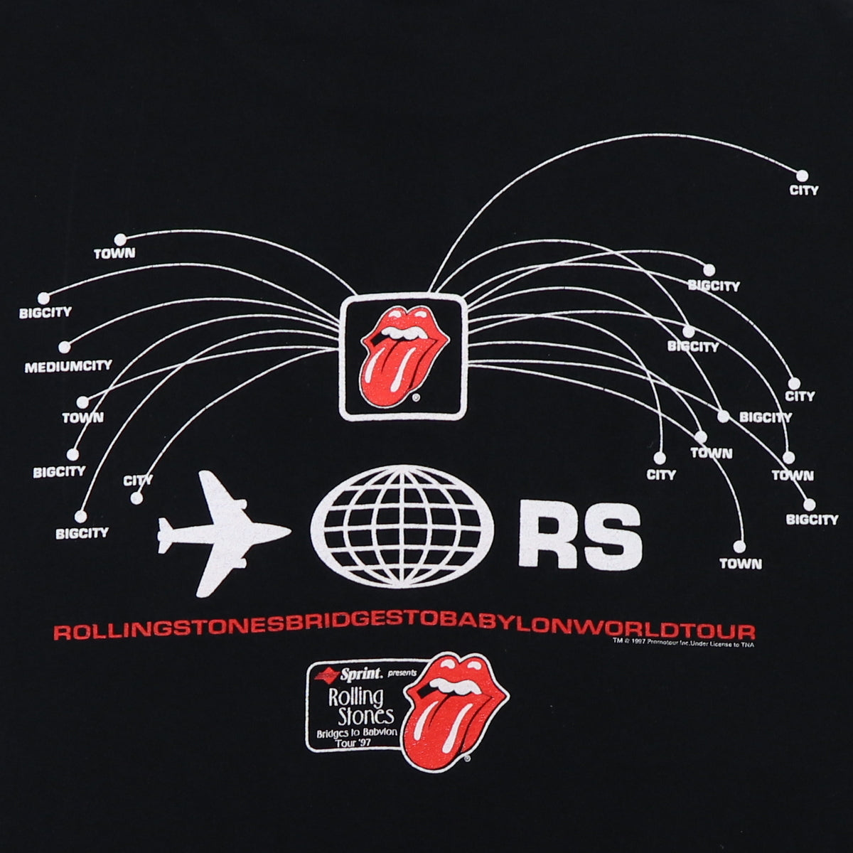 1997 Rolling Stones Bridges To Babylon Tour Shirt