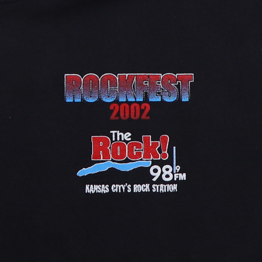 2002 98.9 The Rock Rockfest 10 Year Anniversary Concert Shirt