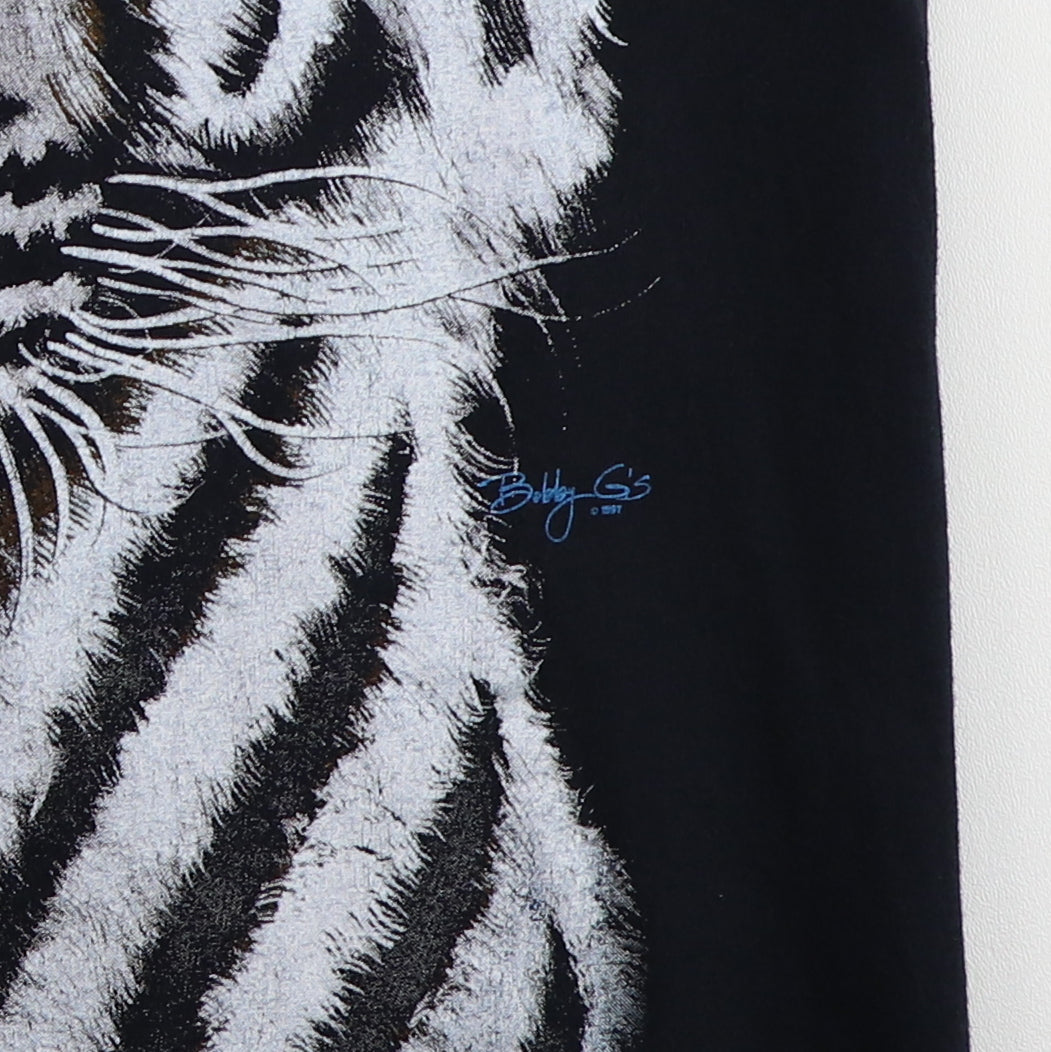 1997 White Tiger Big Print Shirt